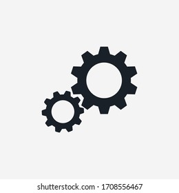 Gear icon on white background. flat illustration of Gear. vector icon. Gear sign symbol