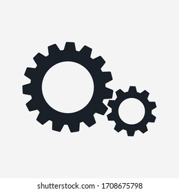 Gear icon on white background. flat illustration of Gear. vector icon. Gear sign symbol