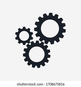 Gear icon on white background. flat illustration of Gear. vector icon. Gear sign symbol