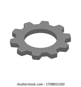 Gear icon on white background. flat illustration of Gear. vector icon. Gear sign symbol