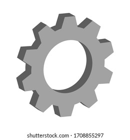 Gear icon on white background. flat illustration of Gear. vector icon. Gear sign symbol