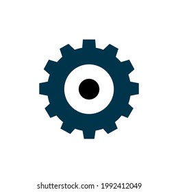 gear icon on a white background, vector illustration