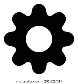 Gear icon on the white background.