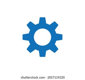 Gear icon on a white background of vector illustration.