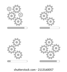 icono de engranaje en fondo blanco, ilustración vectorial