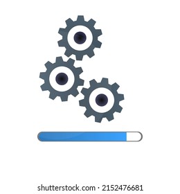 gear icon on a white background, vector illustration