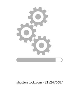gear icon on a white background, vector illustration