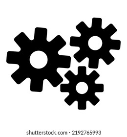 icono de engranaje sobre fondo blanco