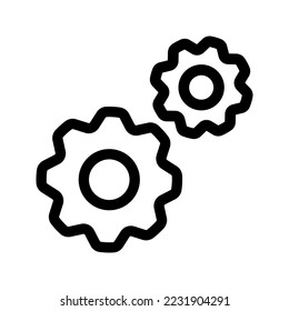 gear icon on white background