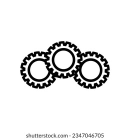 Icono de engranaje sobre un fondo blanco