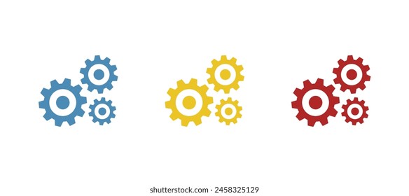 gear icon on white background vector illustration