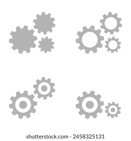 gear icon on white background vector illustration