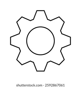 Gear icon on white background. flat illustration of Gear. vector icon. Gear sign symbol
