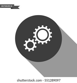 gear icon on a white background. Vector, eps10