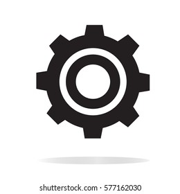 gear icon on white background. gear sign.