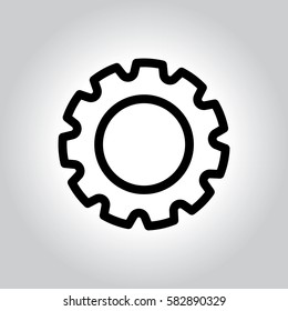 gear icon on white background
