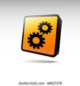 gear icon on white background. vector illustration