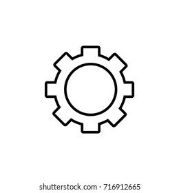 Gear icon on the white background