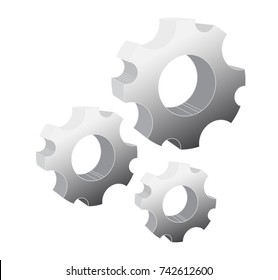 Gear Icon on white background vector, illustration for your design