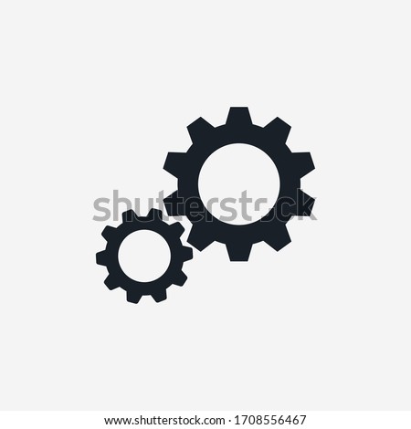 Gear icon on white background. flat illustration of Gear. vector icon. Gear sign symbol