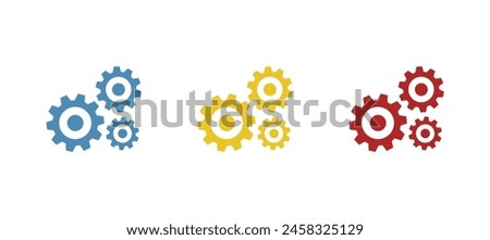 gear icon on white background vector illustration