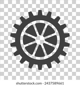 Icono de engranaje en aislamiento blanco.