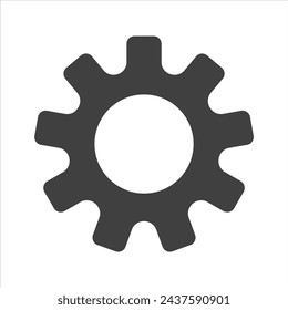 Icono de engranaje en aislamiento blanco.