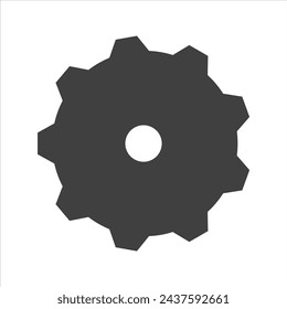 Icono de engranaje en aislamiento blanco.