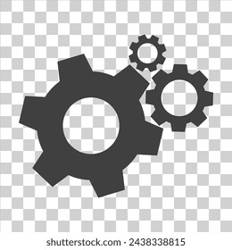 Icono de engranaje en aislamiento blanco.