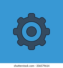 Gear icon. Option symbol icon.