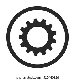 Gear icon. Options, preferences, generation and work concept symbol sign silhouette icon on background