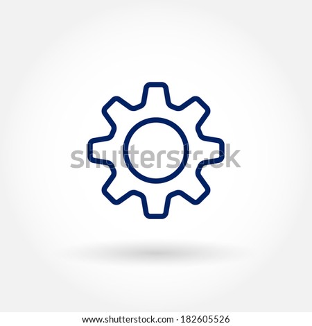 Gear icon. Options, preferences, generation and work concept illustration. Modern line icon design. Modern line icon design. Modern icons for mobile interface. Vector illustration. 