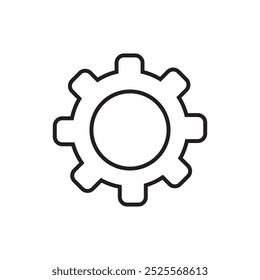 Gear Icon outline. Settings icon. gear and Settings symbol outline vector