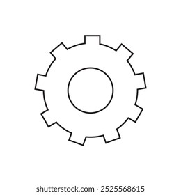 Gear Icon outline. Settings icon. gear and Settings symbol outline vector