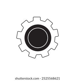 Gear Icon outline. Settings icon. gear and Settings symbol outline vector