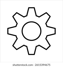 gear icon in outline style vector illustration