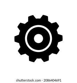 Gear icon. Parameter or setting symbol. Isolated vector illustration on white background.
