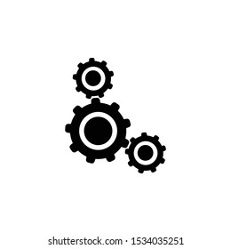 Gear icon with place for your text. Vector illustration 