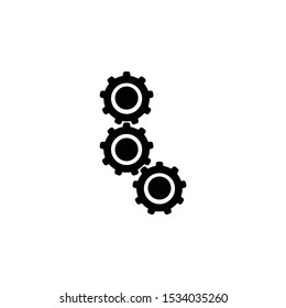 Gear icon with place for your text. Vector illustration 