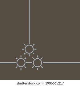 Gear icon with place for your text