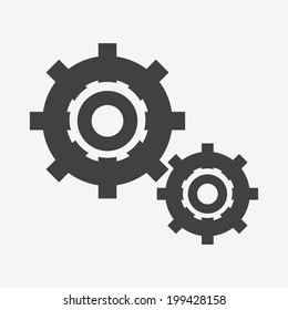 Gear icon with place for your text. Vector illustration