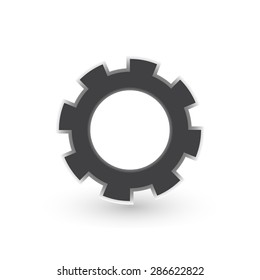 Gear icon with place for your text. Vector illustration 