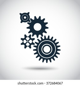 Gear icon with place for your text