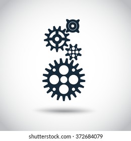 Gear icon with place for your text