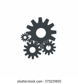 Gear icon with place for your text. Vector illustration