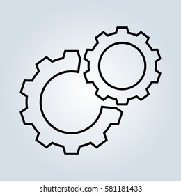 Gear icon with place for your text.