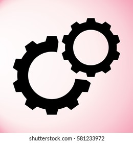 Gear icon with place for your text.