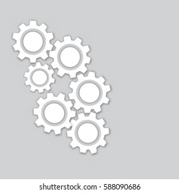 Gear icon with place for your text.