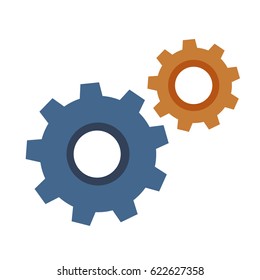Gear icon with place for your text. Vector illustration