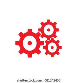 Gear icon with place for your text on white background
